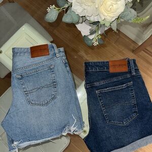 Bundle (2) Lucky Brand Blue Jean Shorts Classic Denim Style
